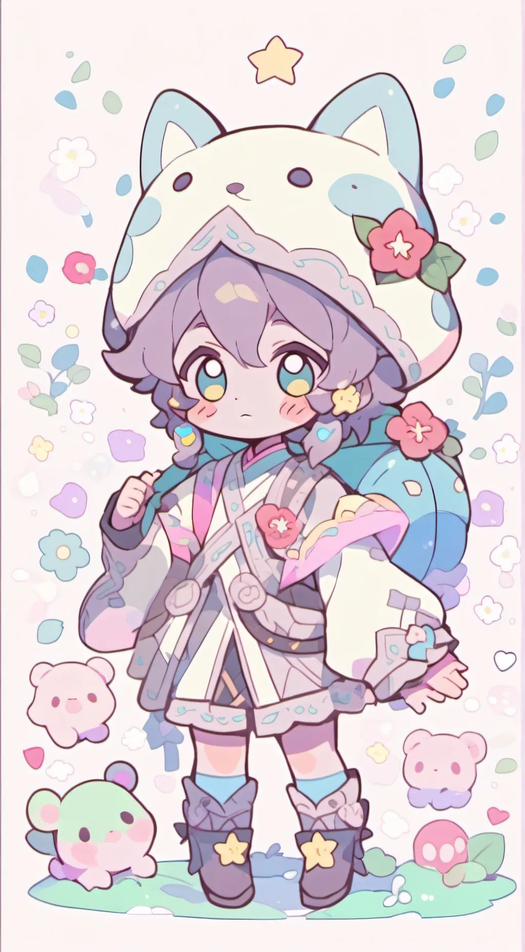 ai character: sprunki school  background