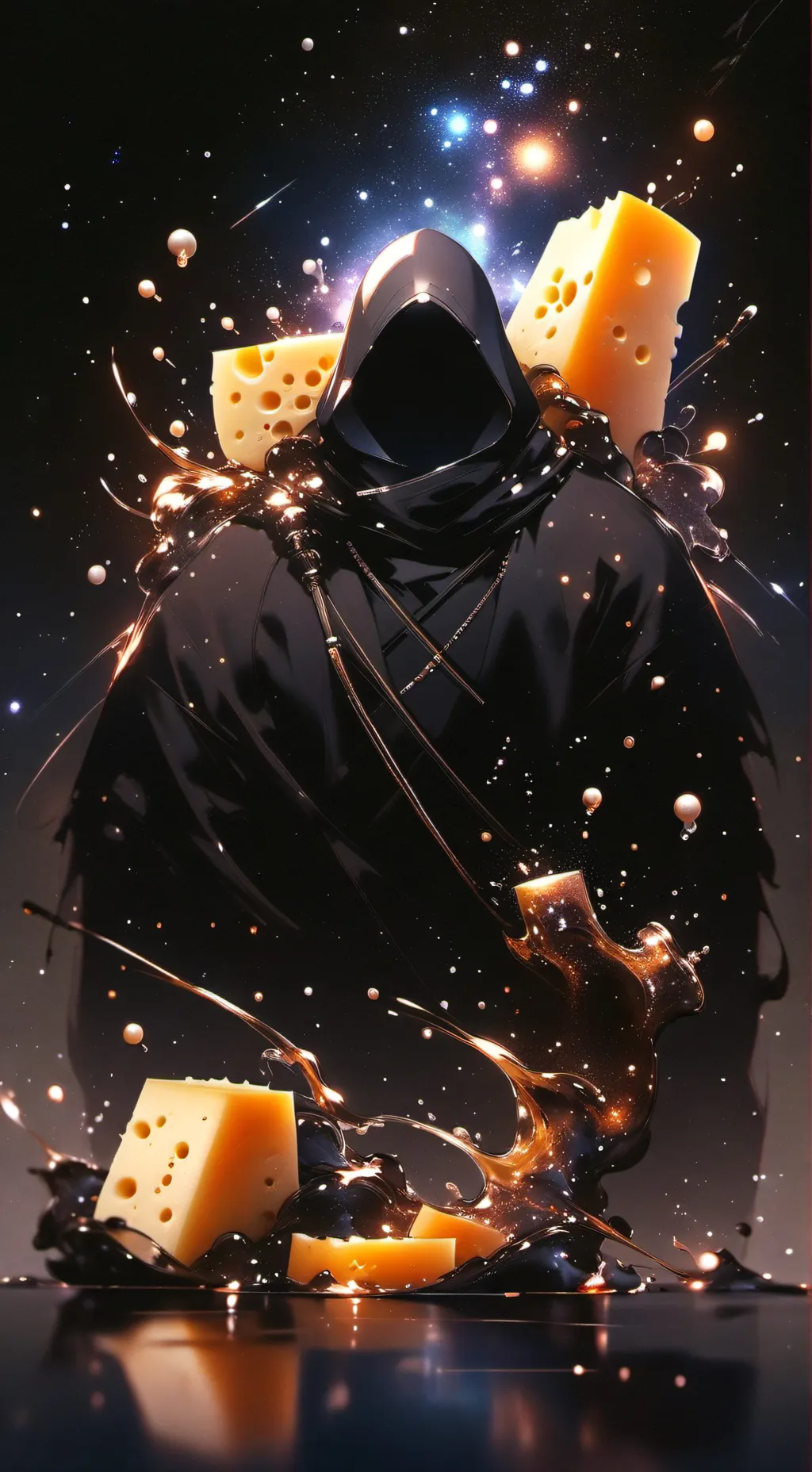 ai character: Golden Cheese background