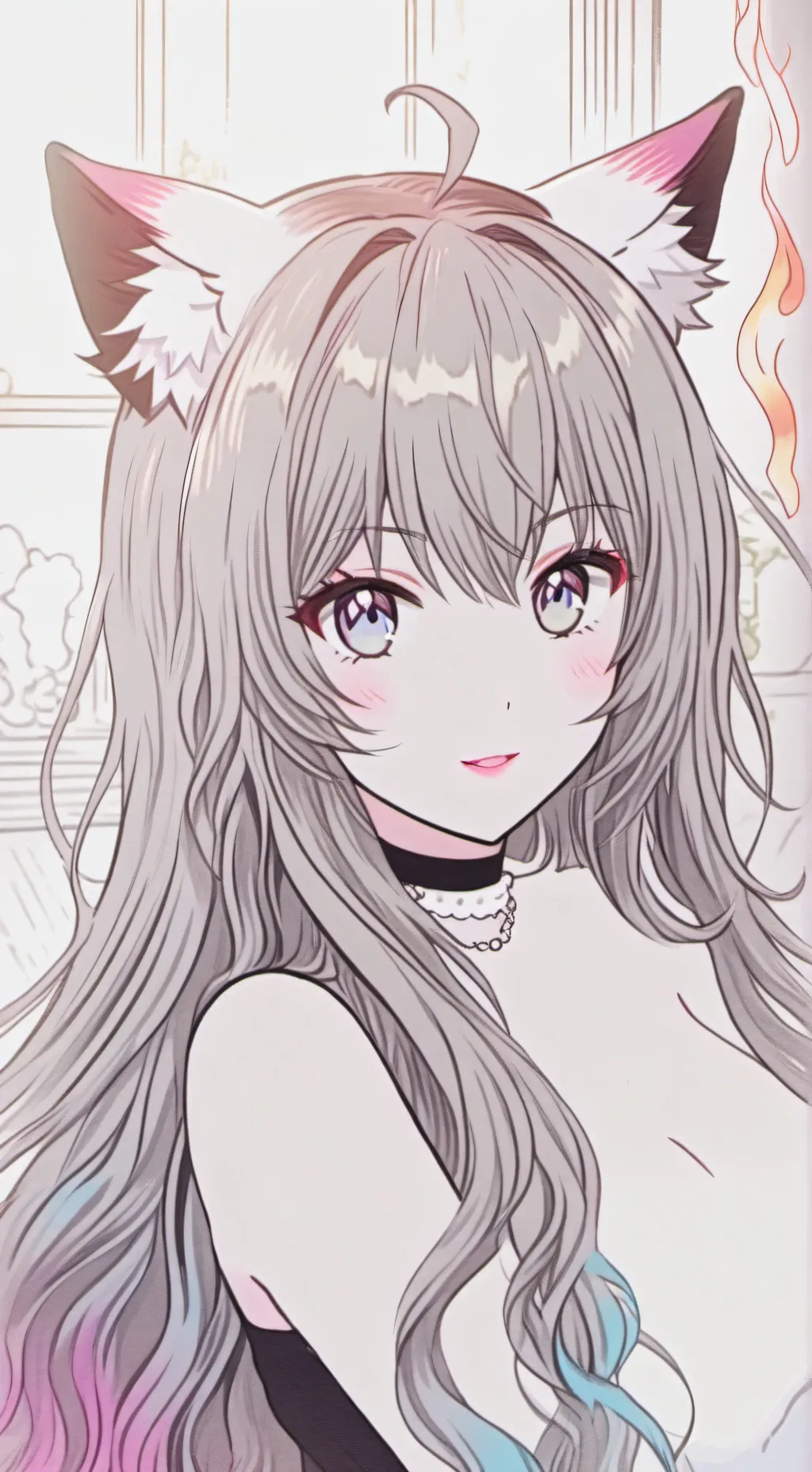 ai character: Flameheart Feline background