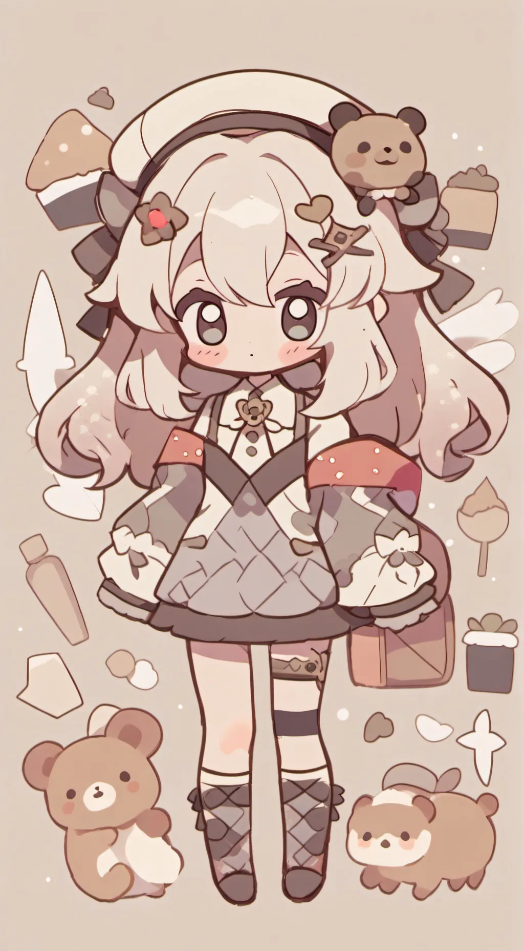 ai character: vee x glisten  background