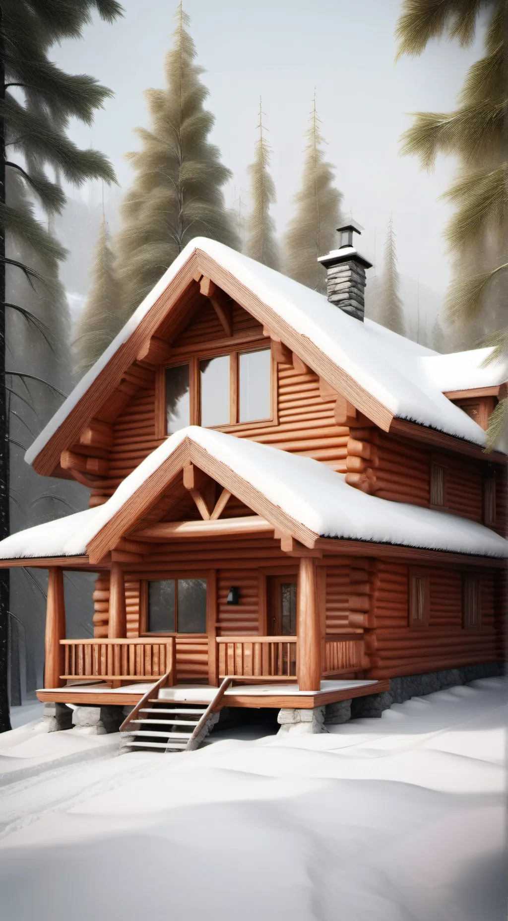 ai character: forsaken snow trip background