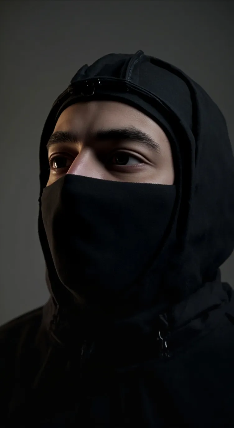 ai character: Masked up  background