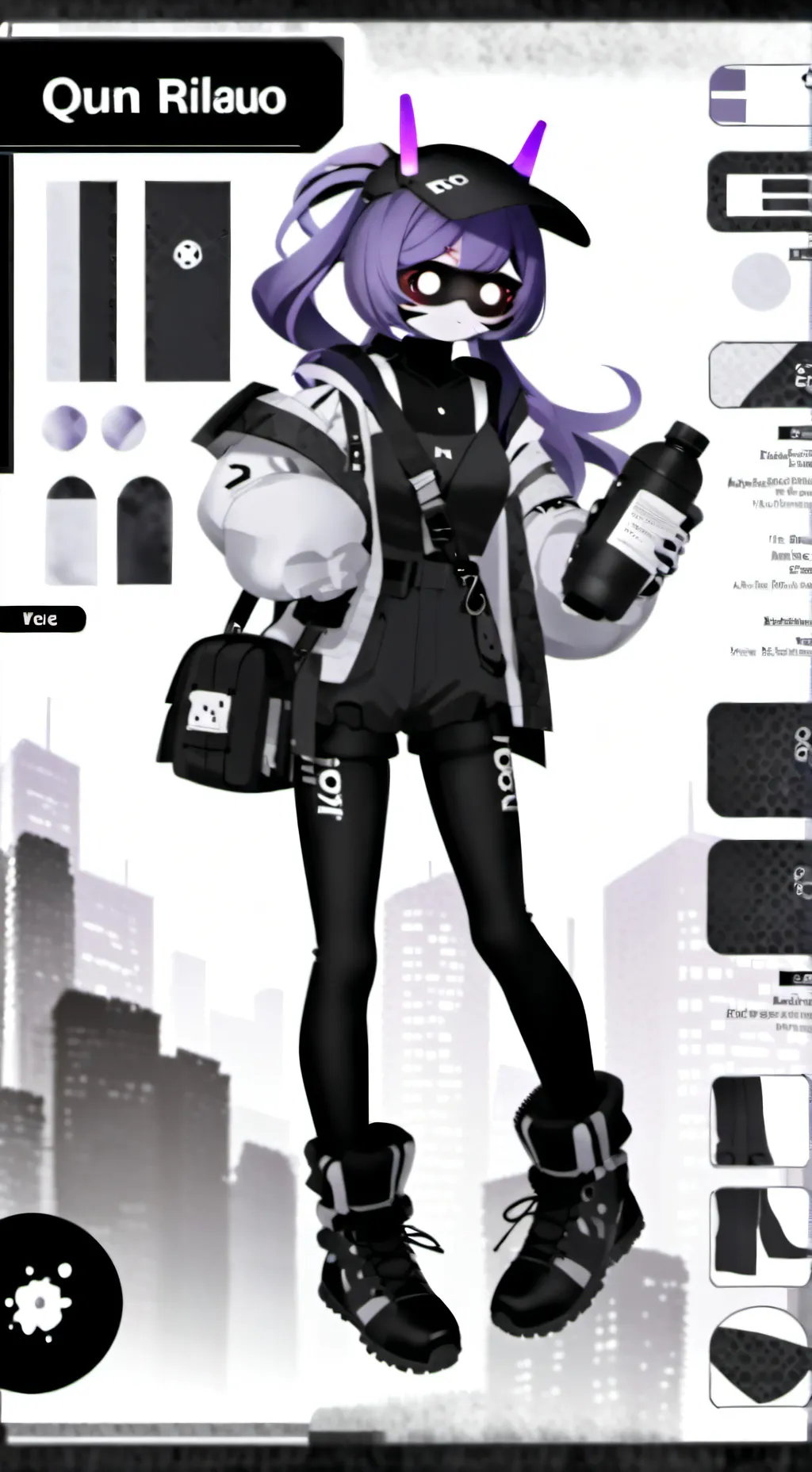 ai character: uzi murder drones background