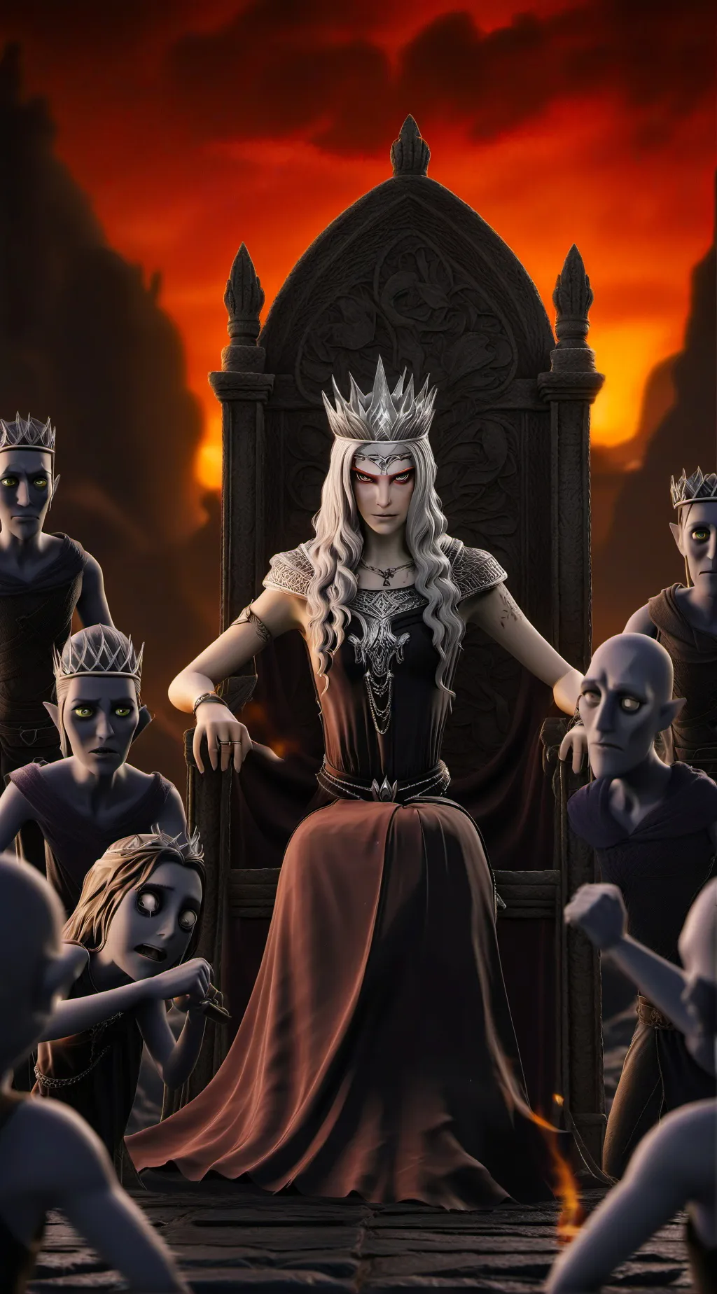 ai character: vampire girls vs b background