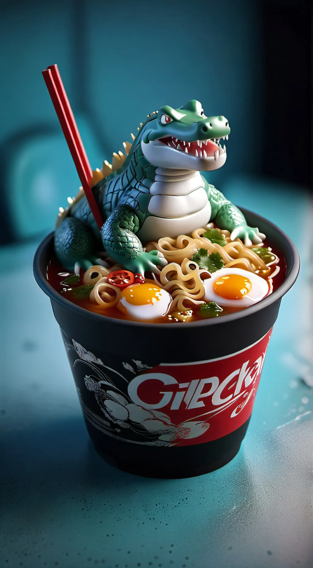 ai character: ramen background