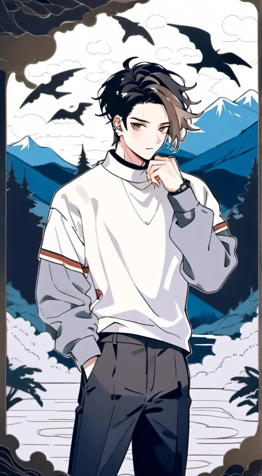 ai character: *¥kenshiro Takeda¥ background