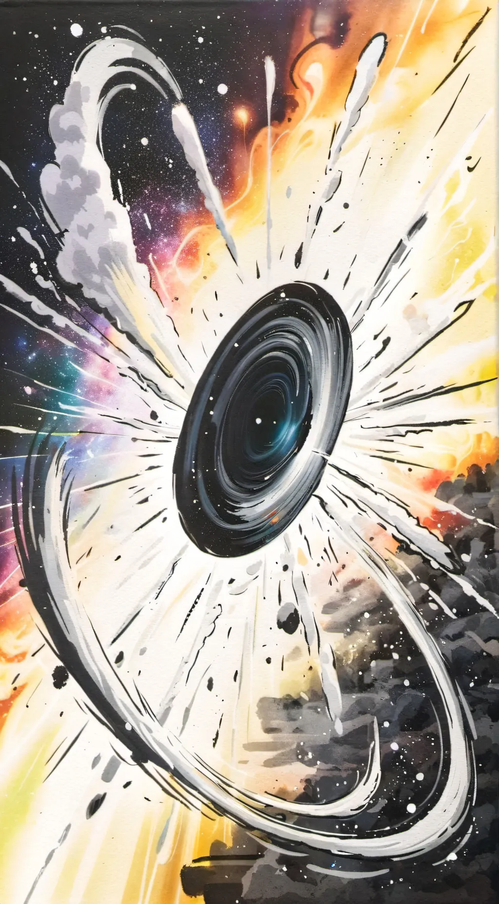 ai character: Black hole background