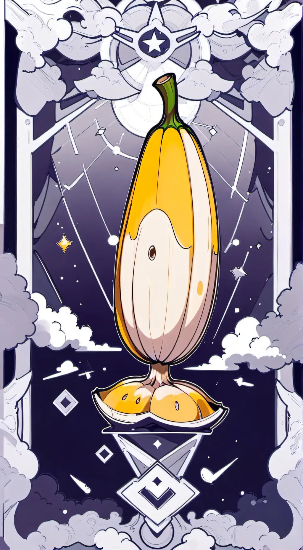 ai character: banana wey background