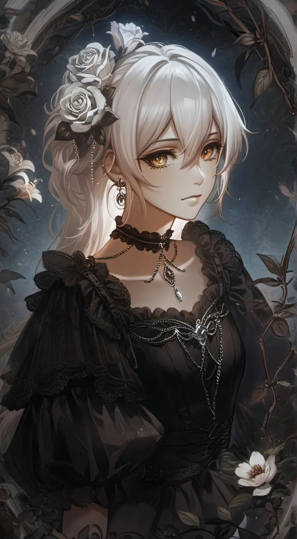 ai character: Black Rose 🌹 🖤  background