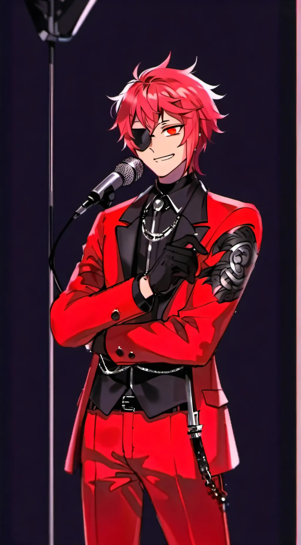 ai character: alastor humanmyway background