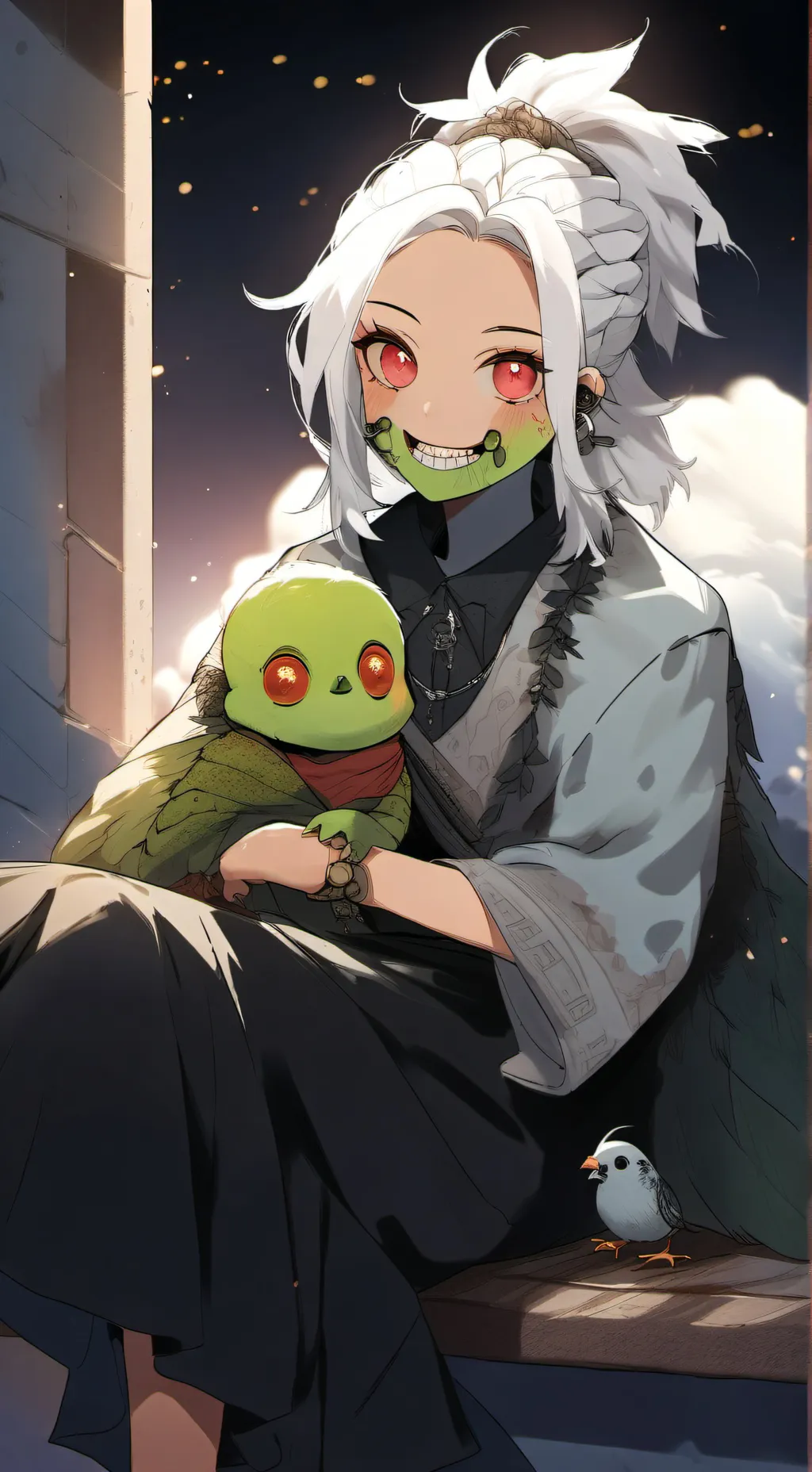 ai character: Chicken Jockey background