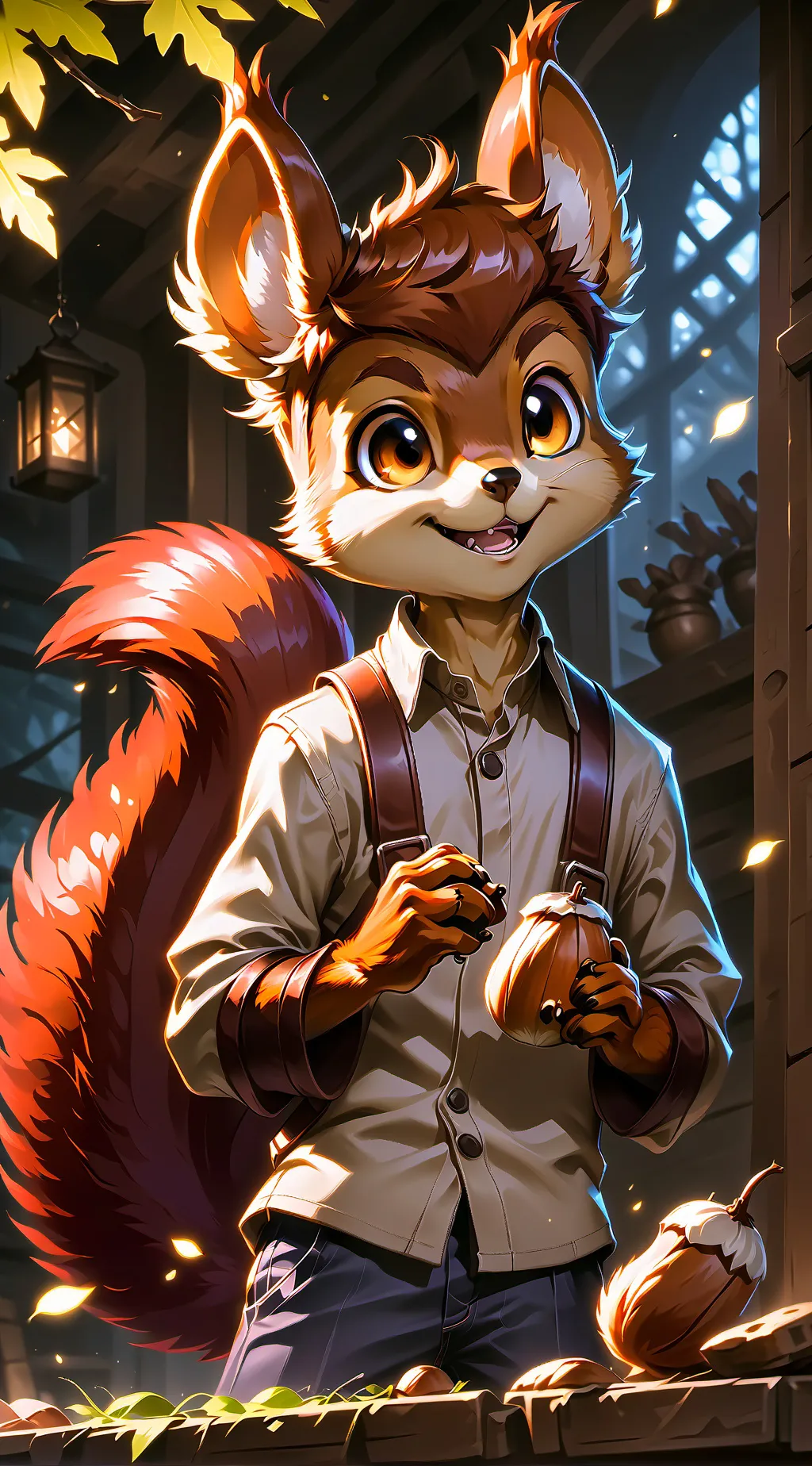 ai character: Squirrelkin Spirit background