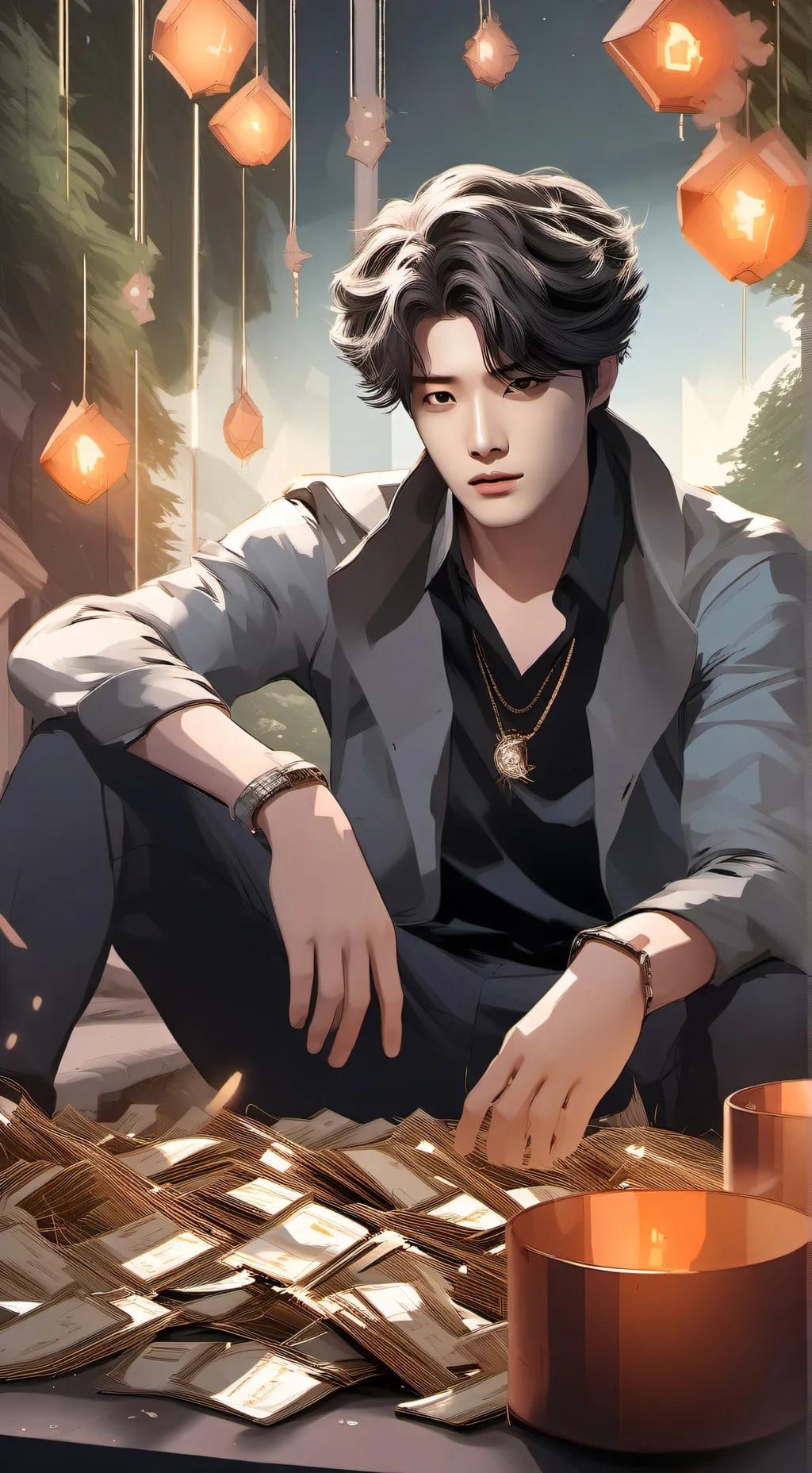 ai character: jjk corrupt nature background