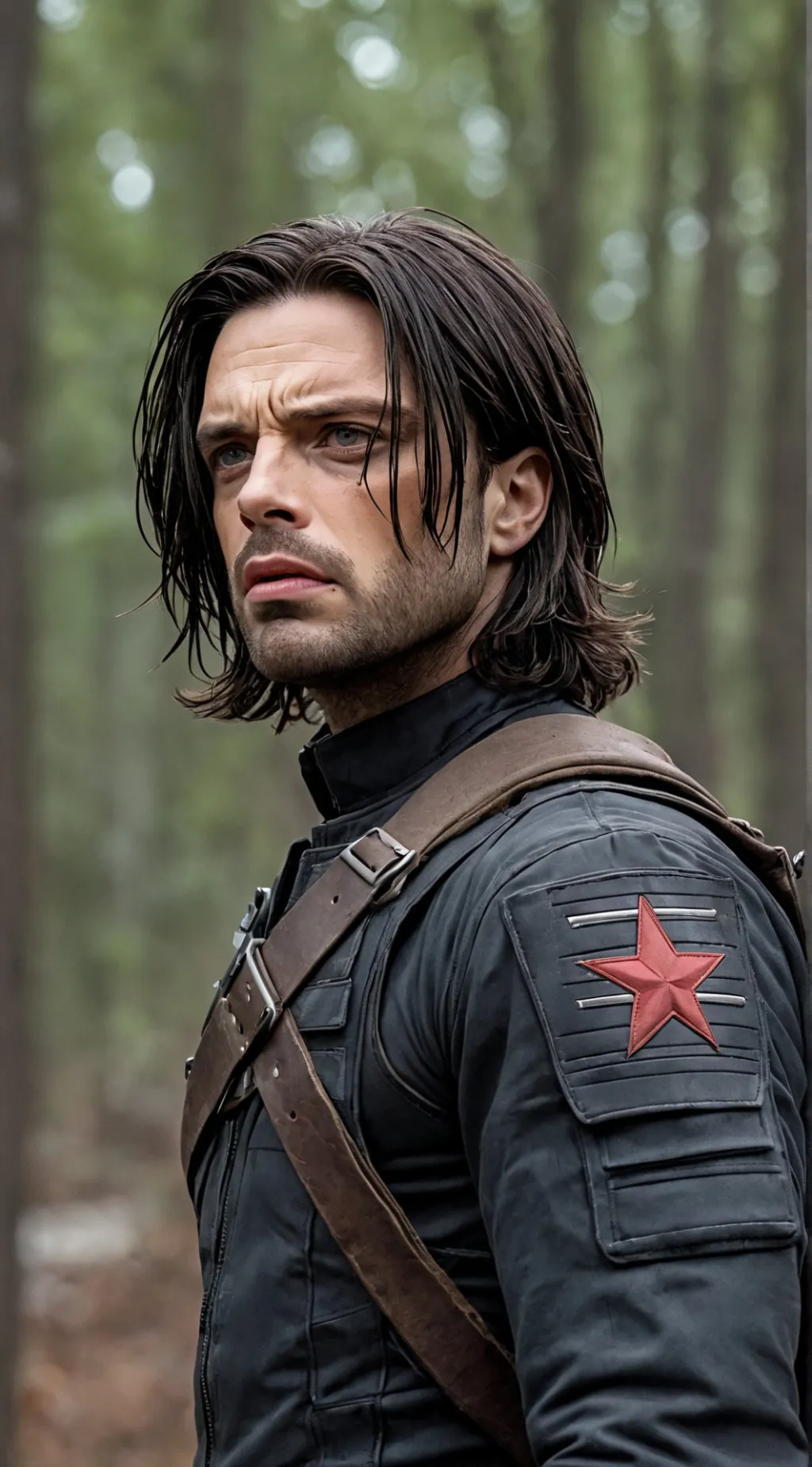 ai character: Bucky Barnes  background
