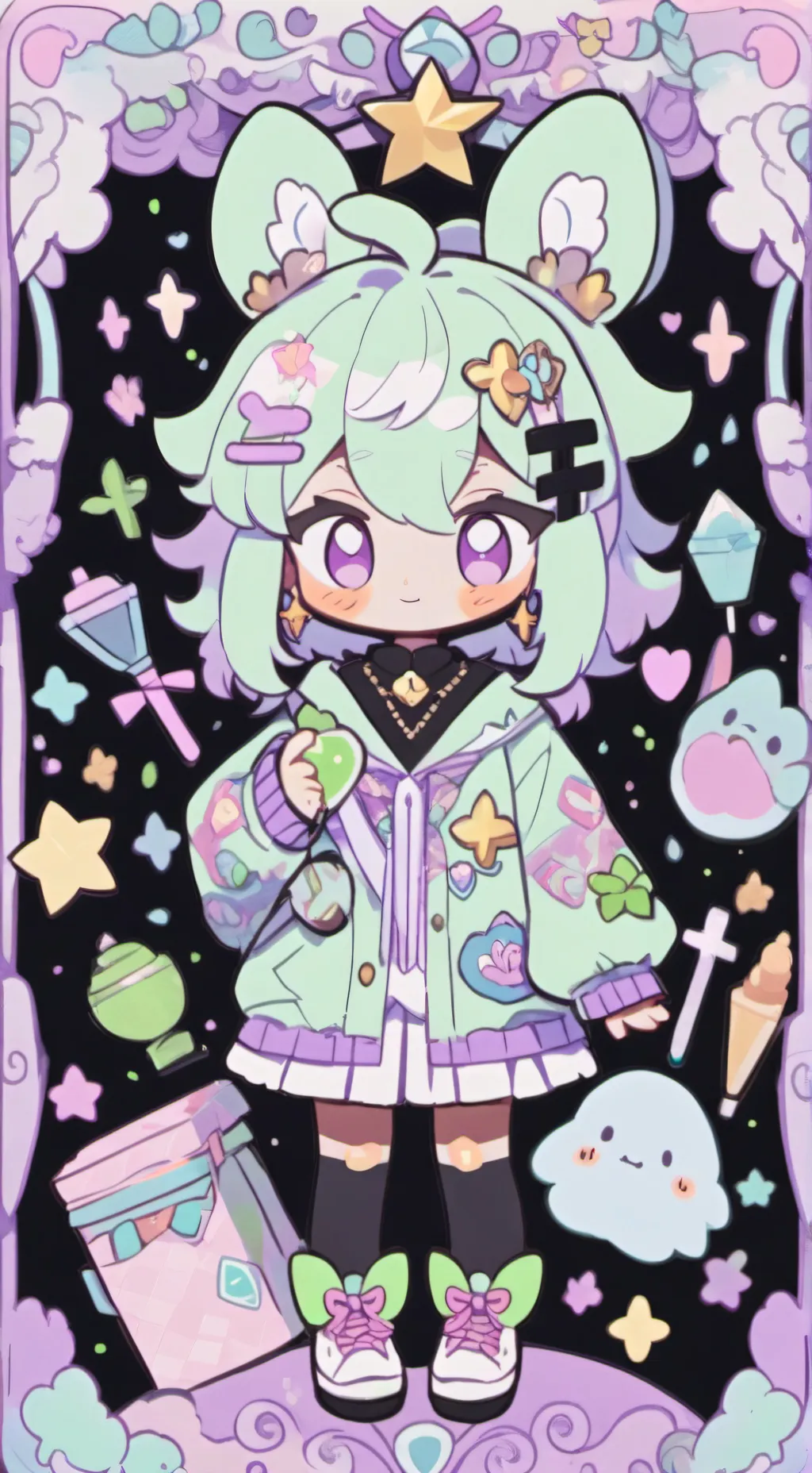 ai character: rotten vanilla background