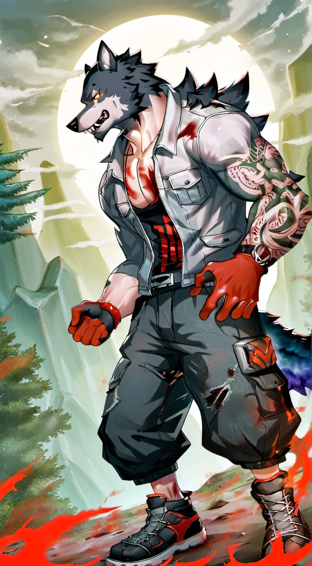 ai character: WereMickX background