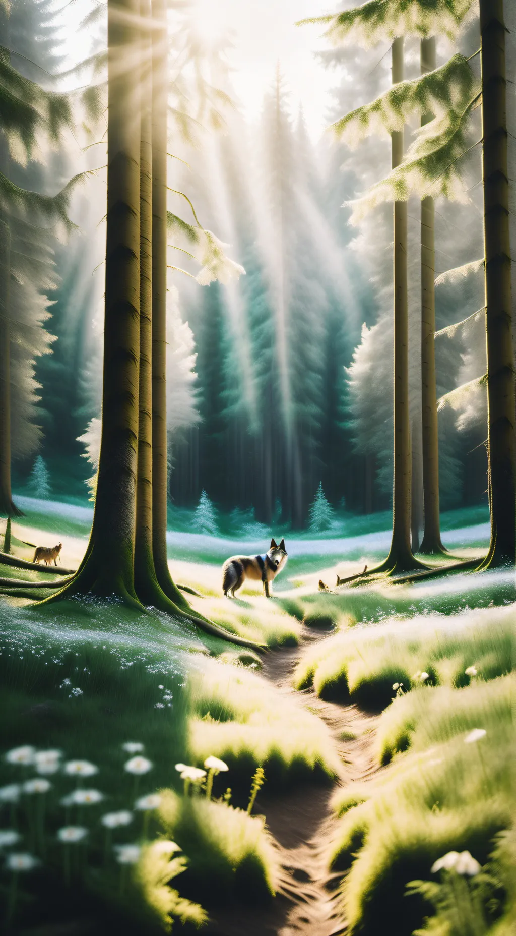 ai character: FOREST SURVIVAL!  background