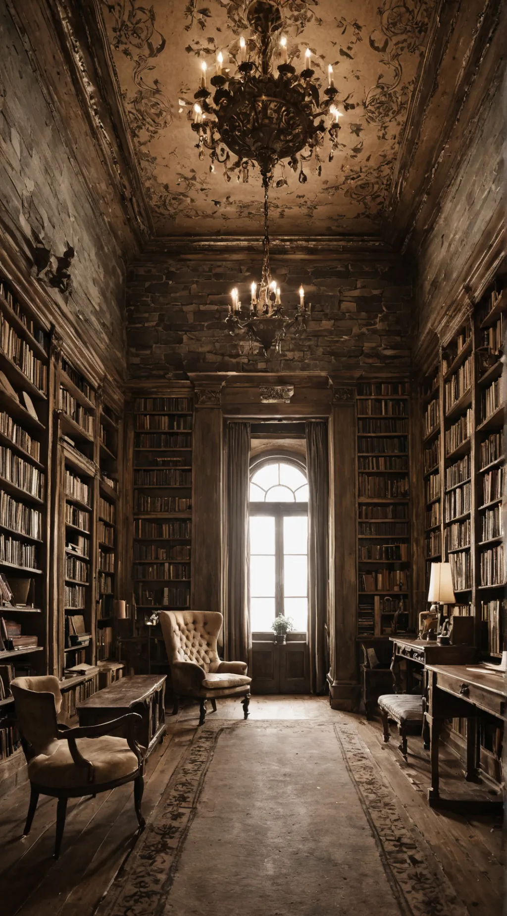 ai character: mha library background