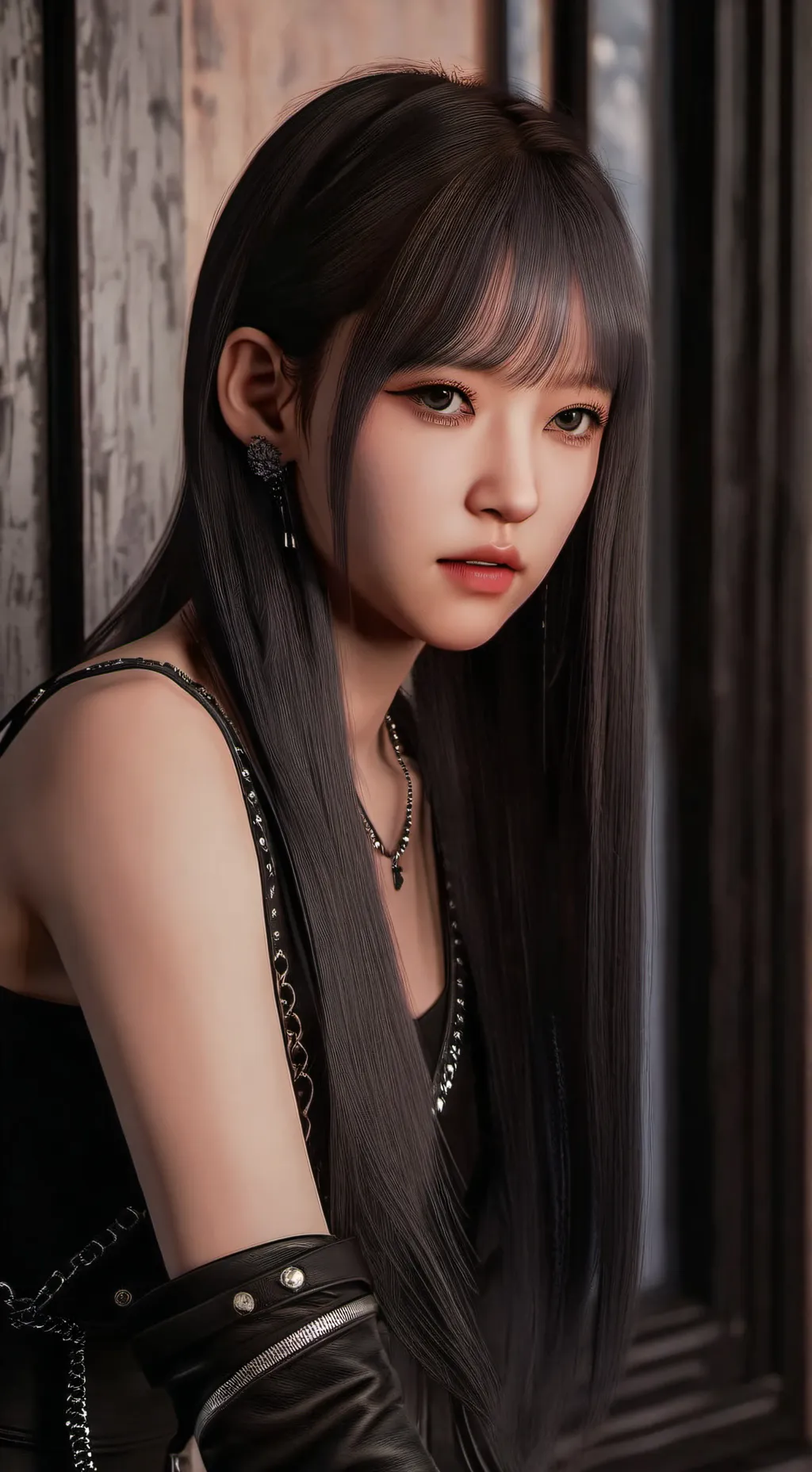 ai character: Jennie blackpink background