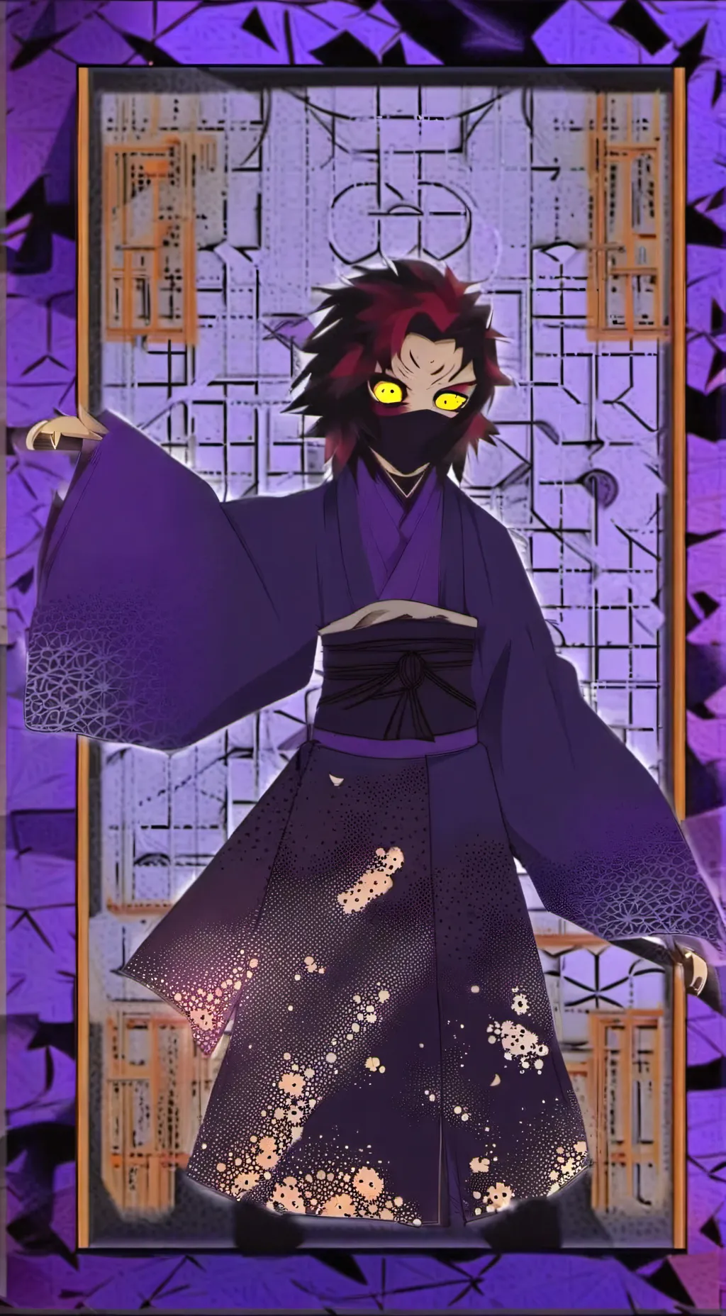 ai character: Kokushibo T.😐🕷️🌖 background