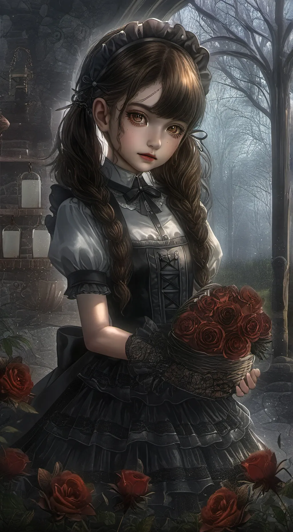 ai character: Kind maid background