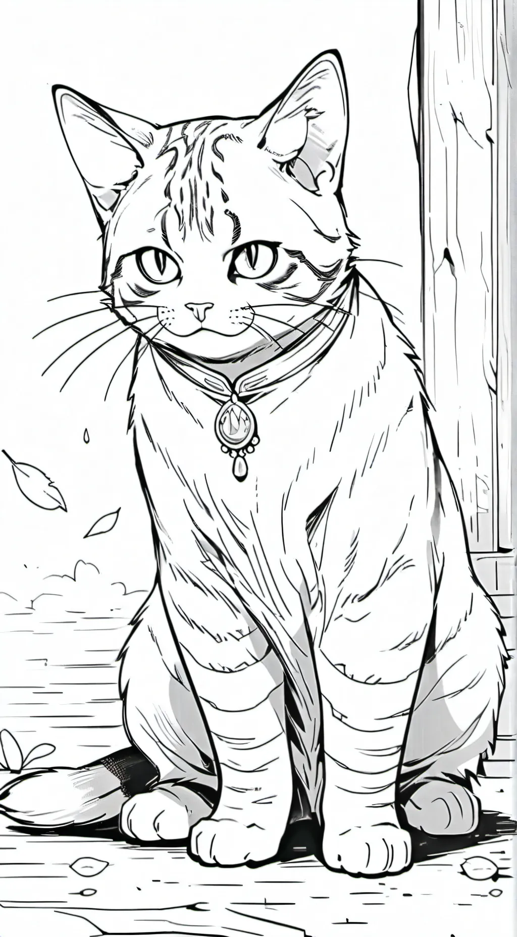 ai character: a cat duh background