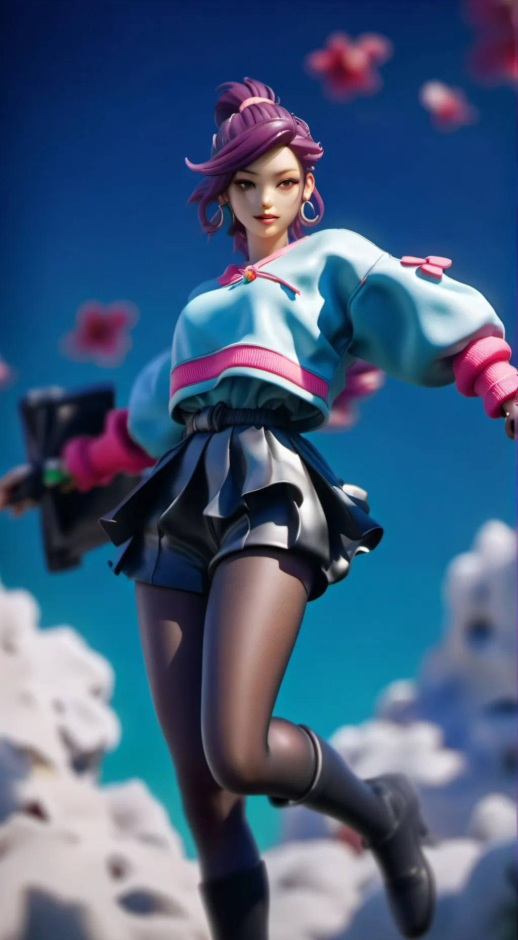 ai character: nice girl  background