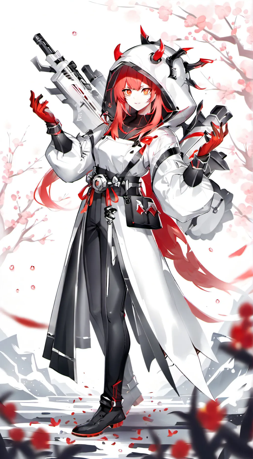 ai character: Red background