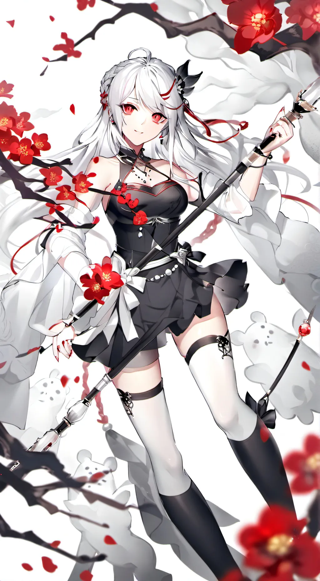 ai character: 霜璃 background