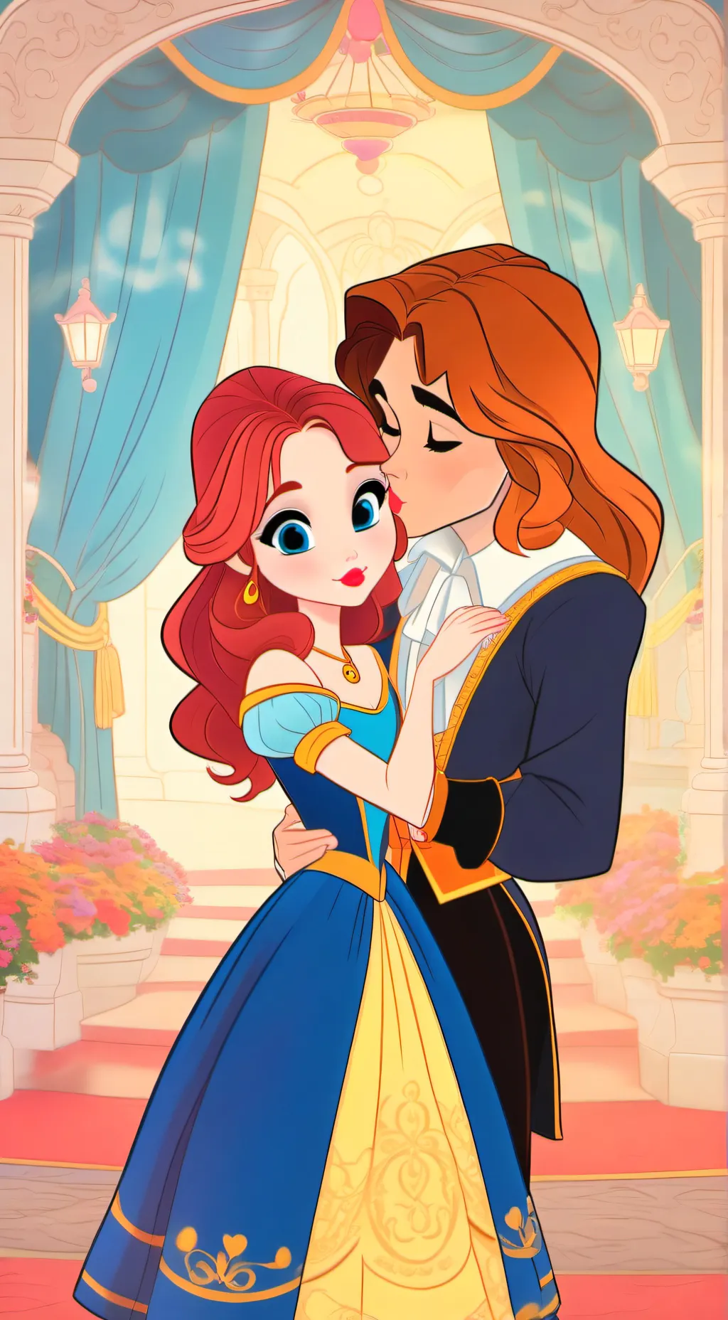 ai character: mila=girl.  mi=boy background