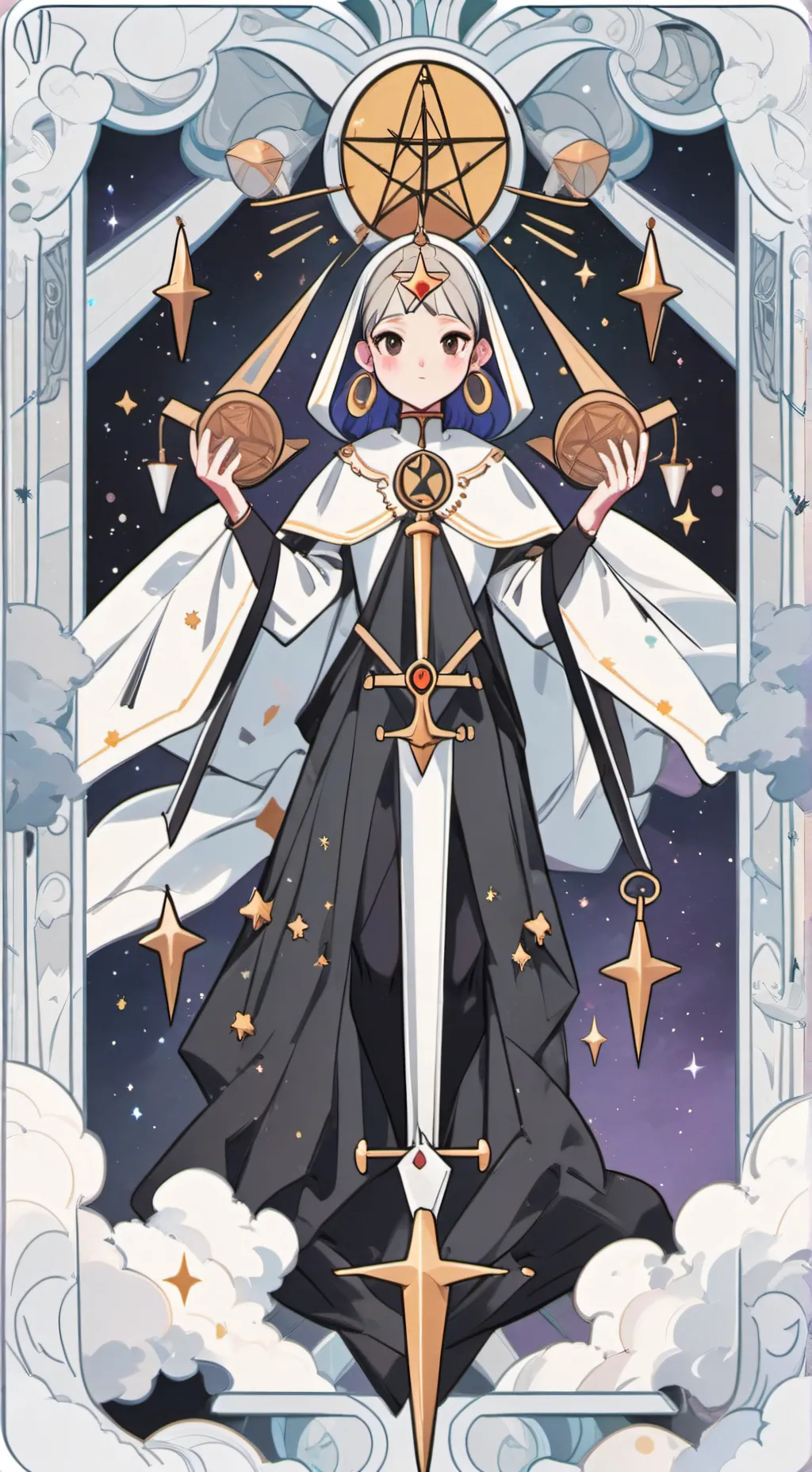 ai character: signos zodiacales background