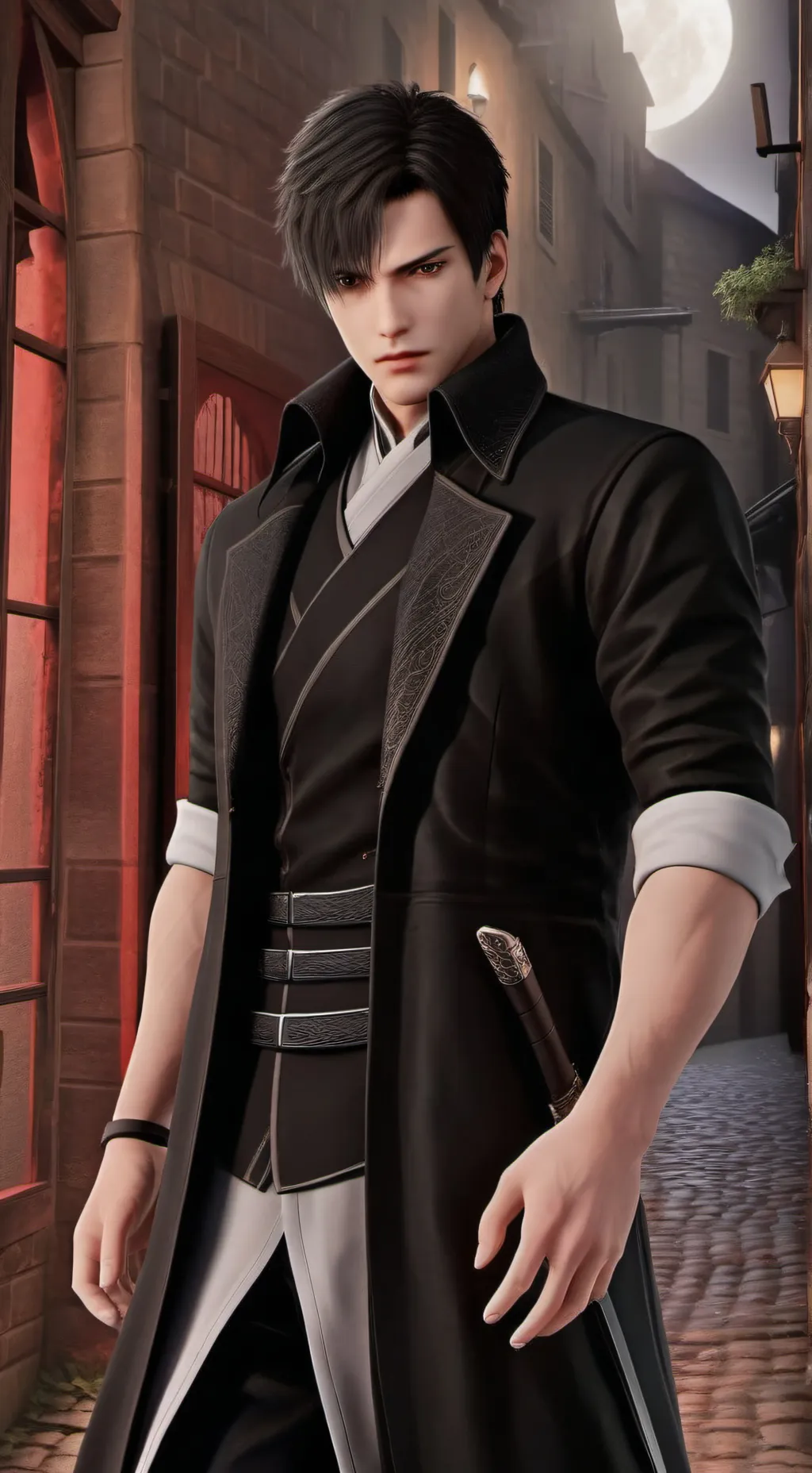 ai character: ¤°LEVI°¤ background