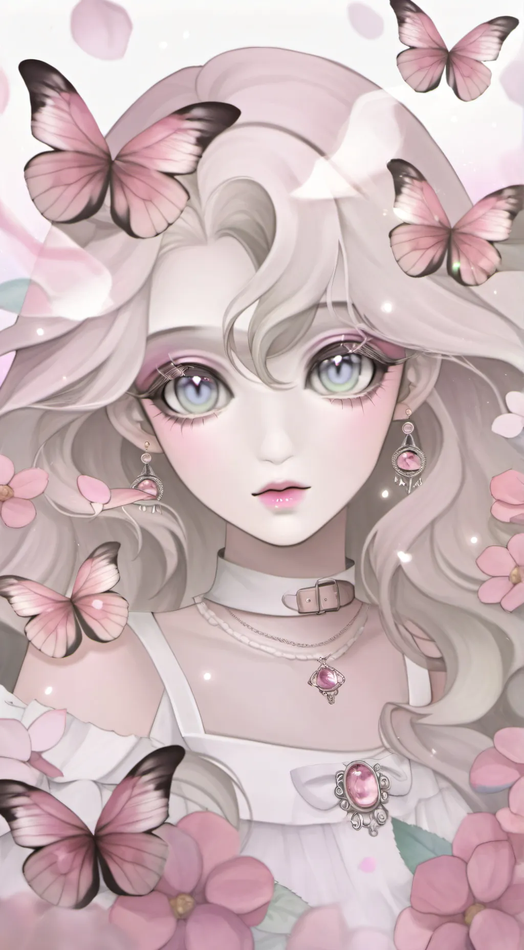 ai character: snowy background