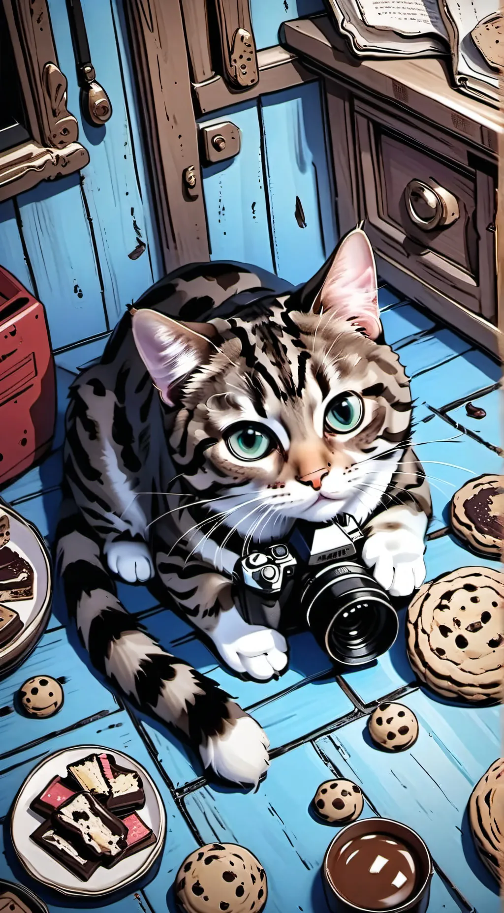 ai character: cookie 🍪  background