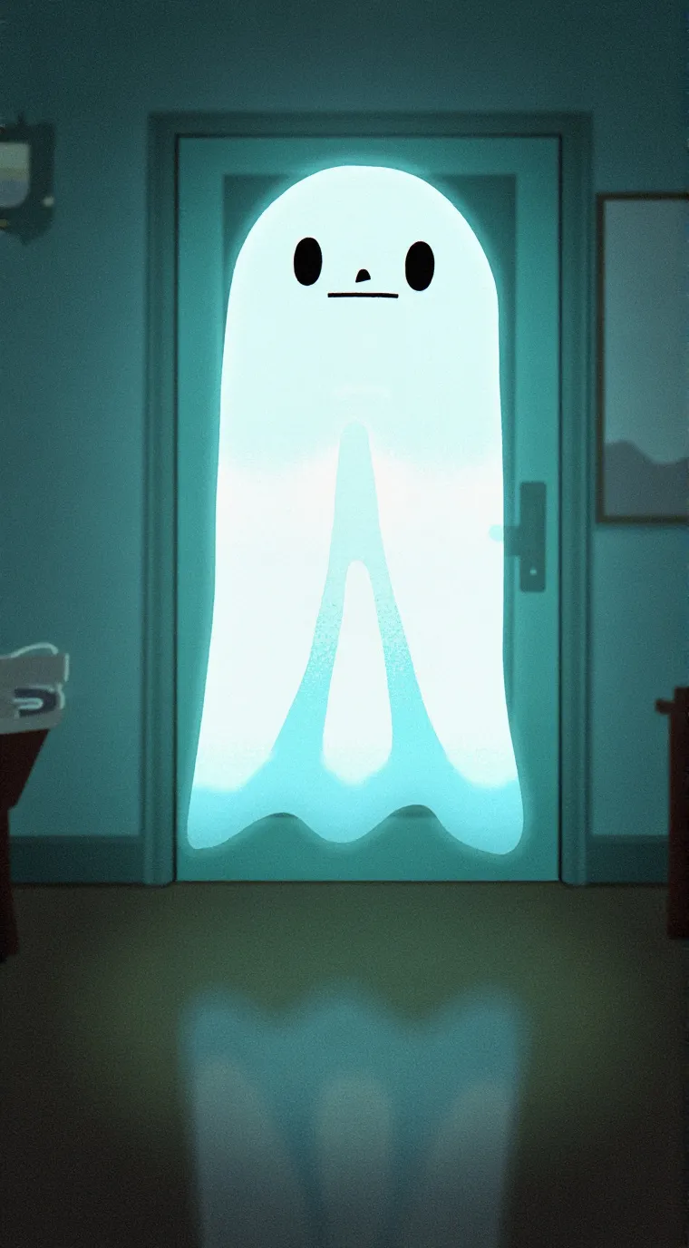 ai character: ghost house w mui background