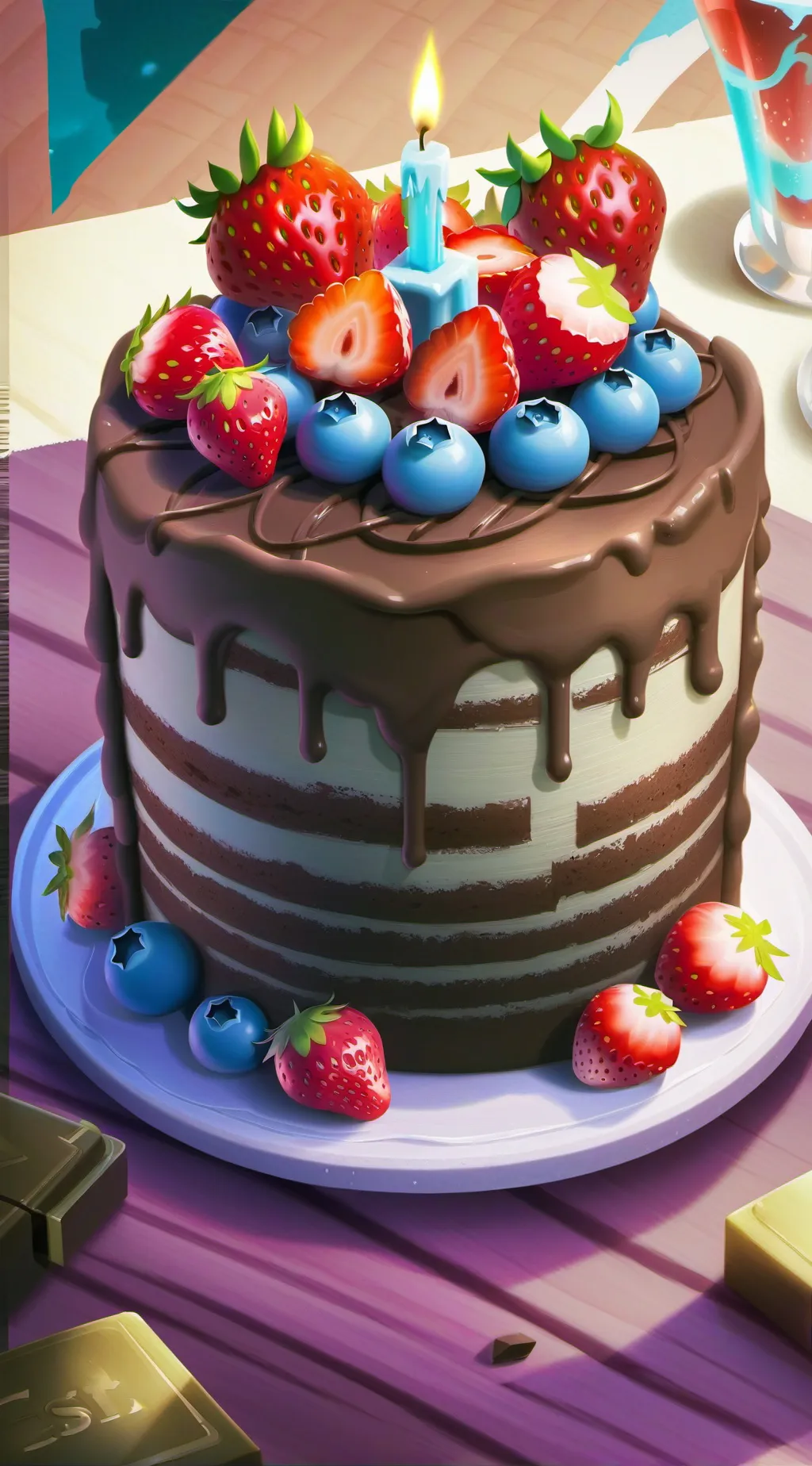 ai character: Fruitcake angst! background