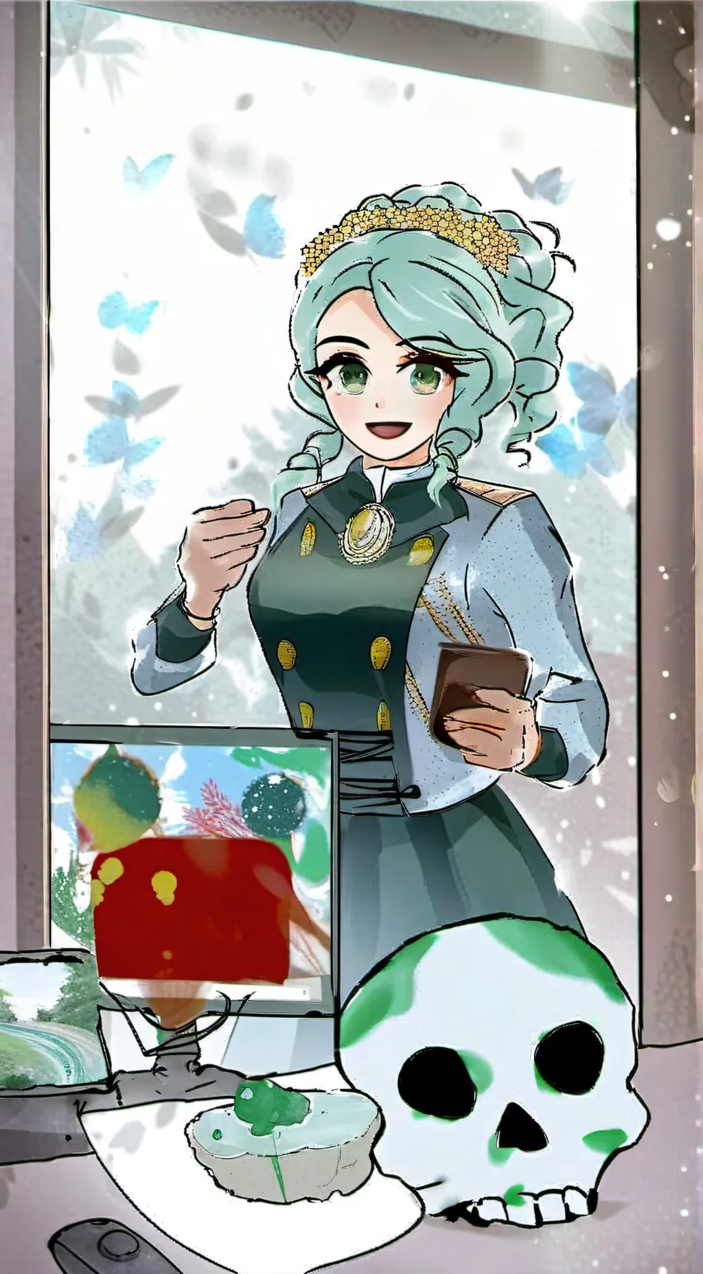 ai character: Vee background