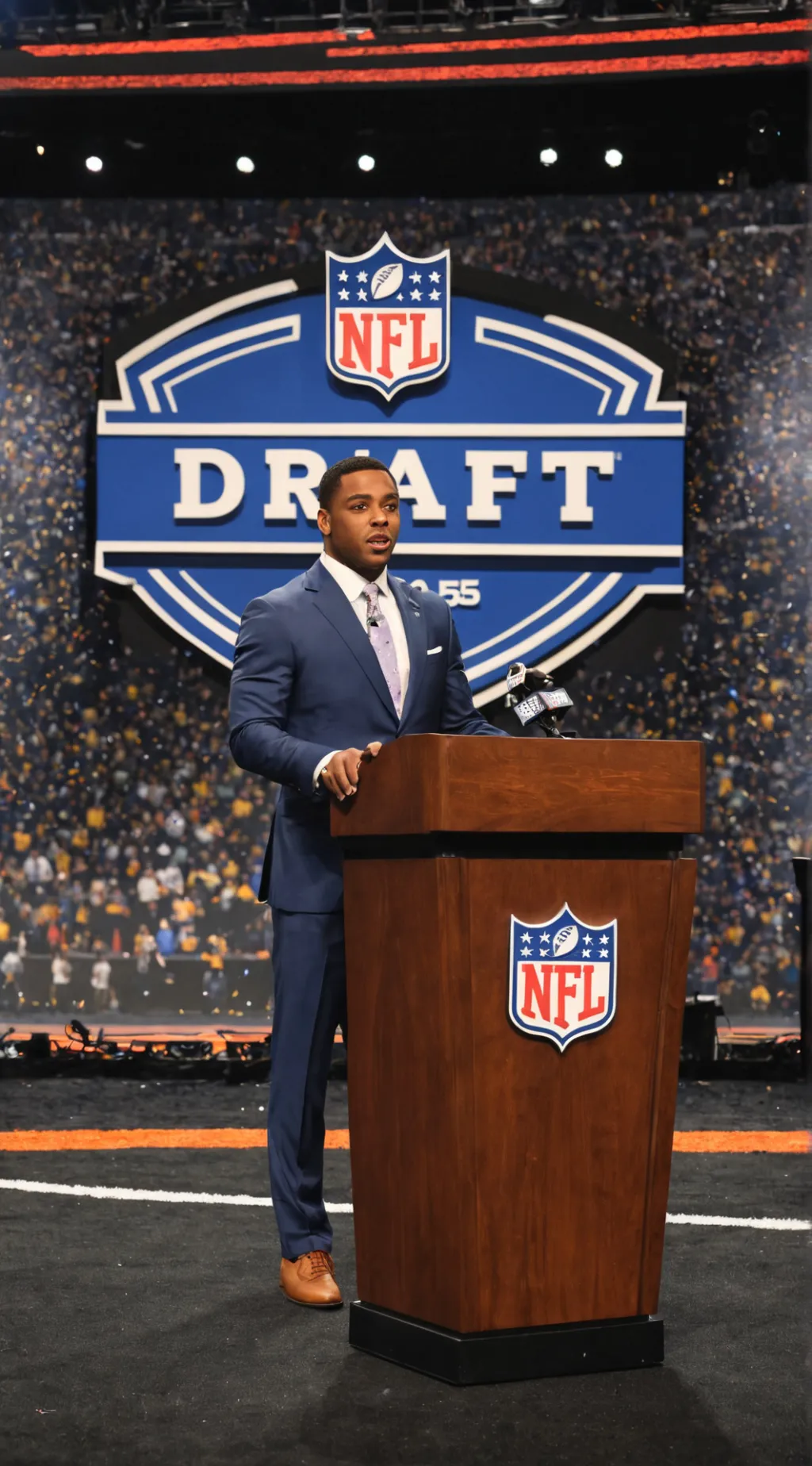 ai character: NFL DRAFT background