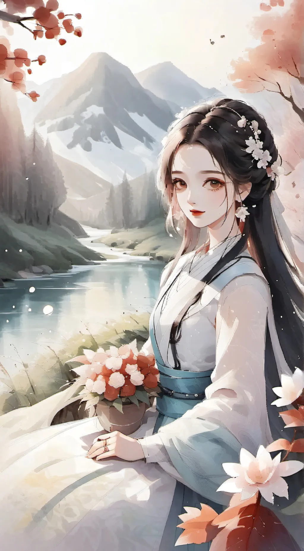 ai character: heaven  background