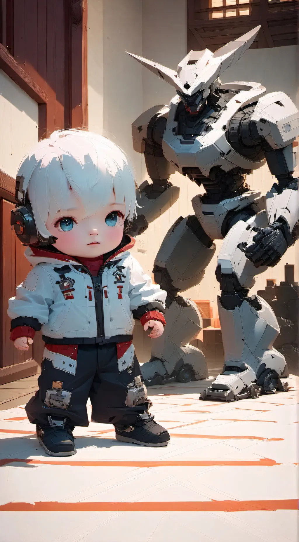 ai character: Baby bot background