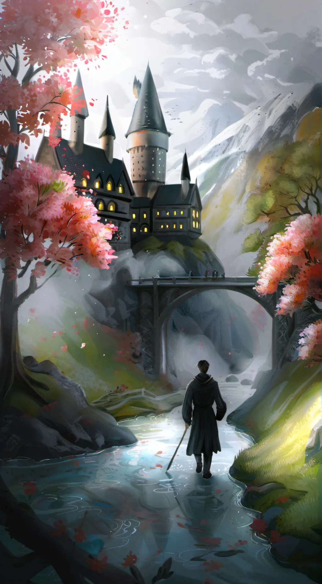 ai character: Hogwarts  background