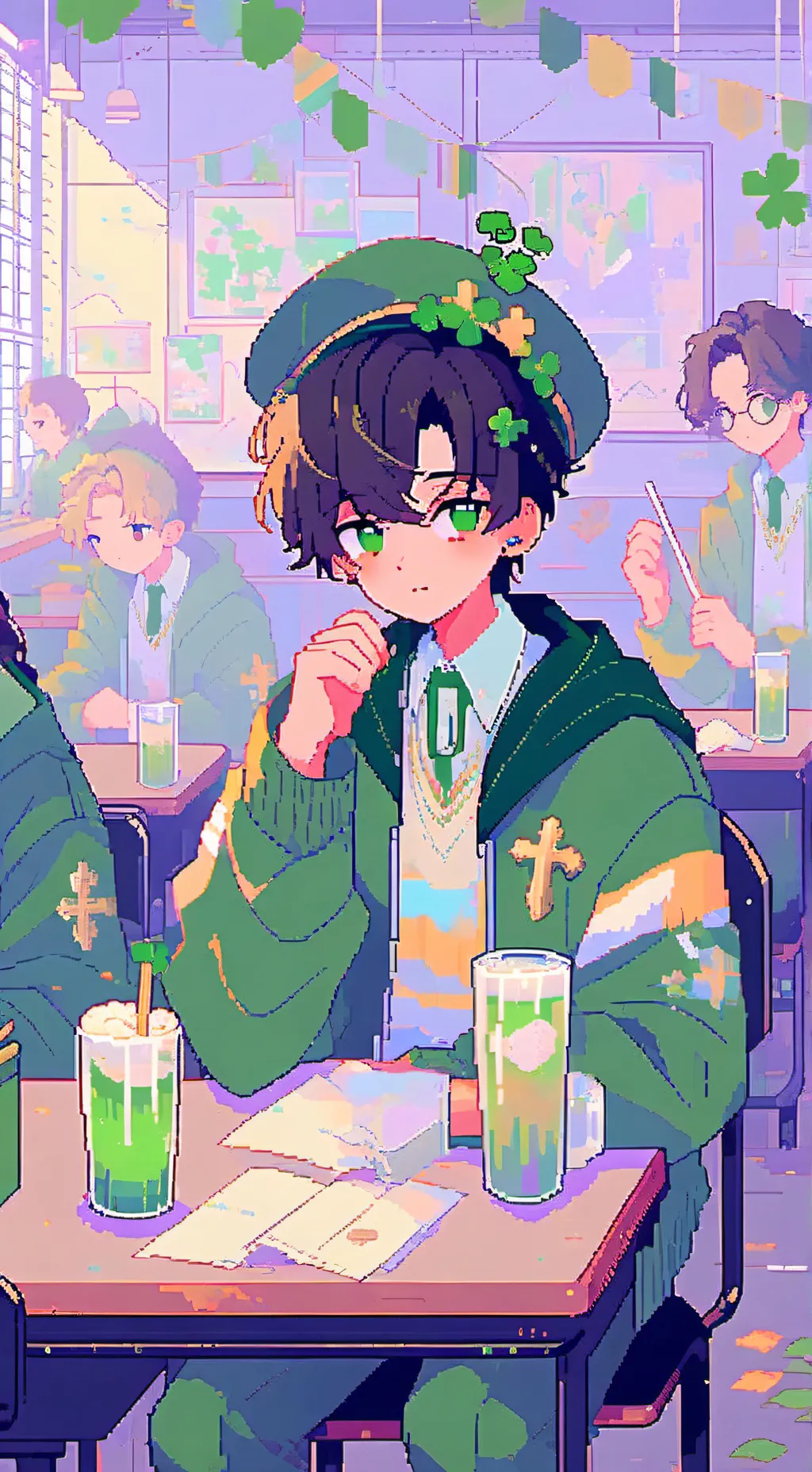 ai character: Mha saint patty’s background