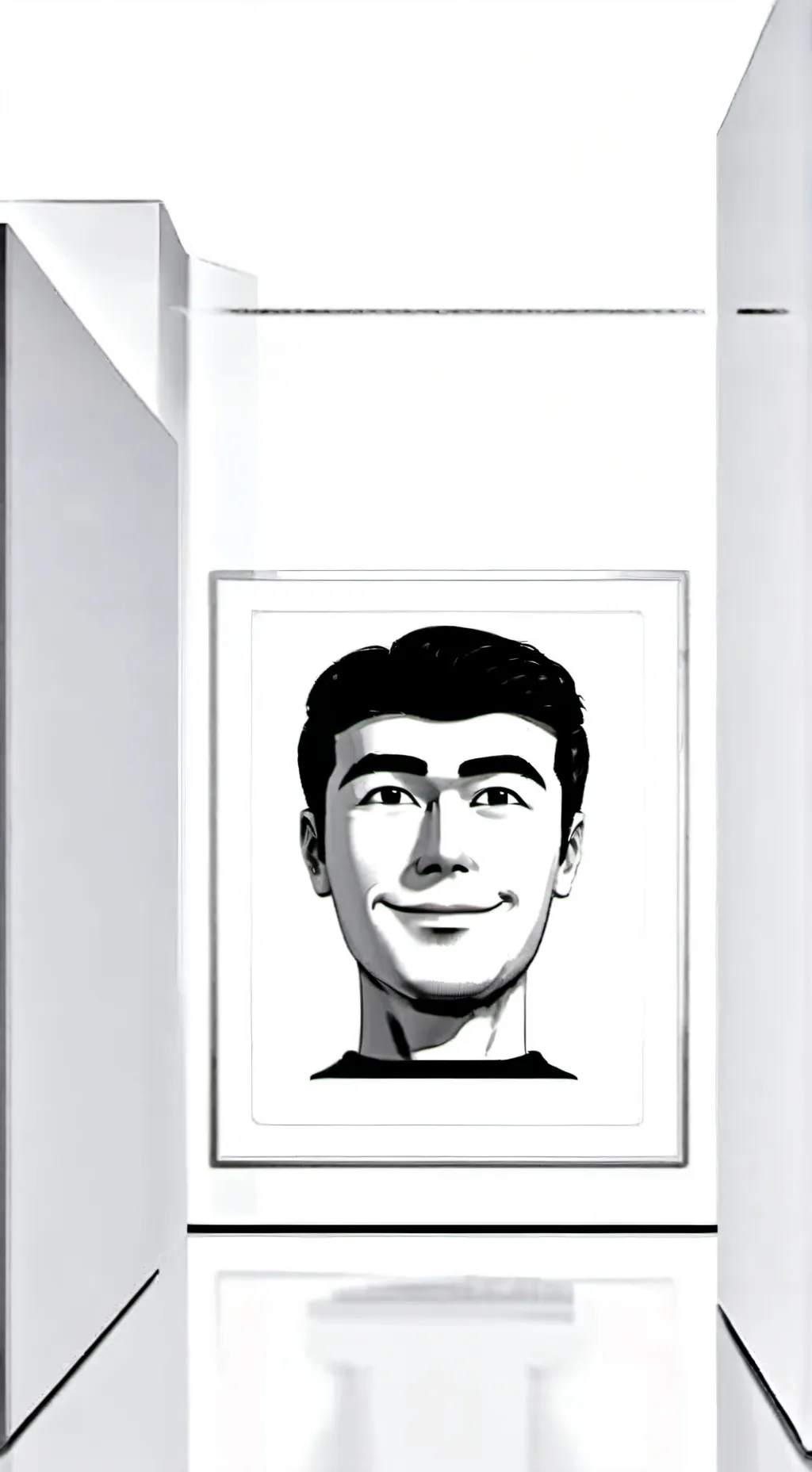 ai character: Man face background