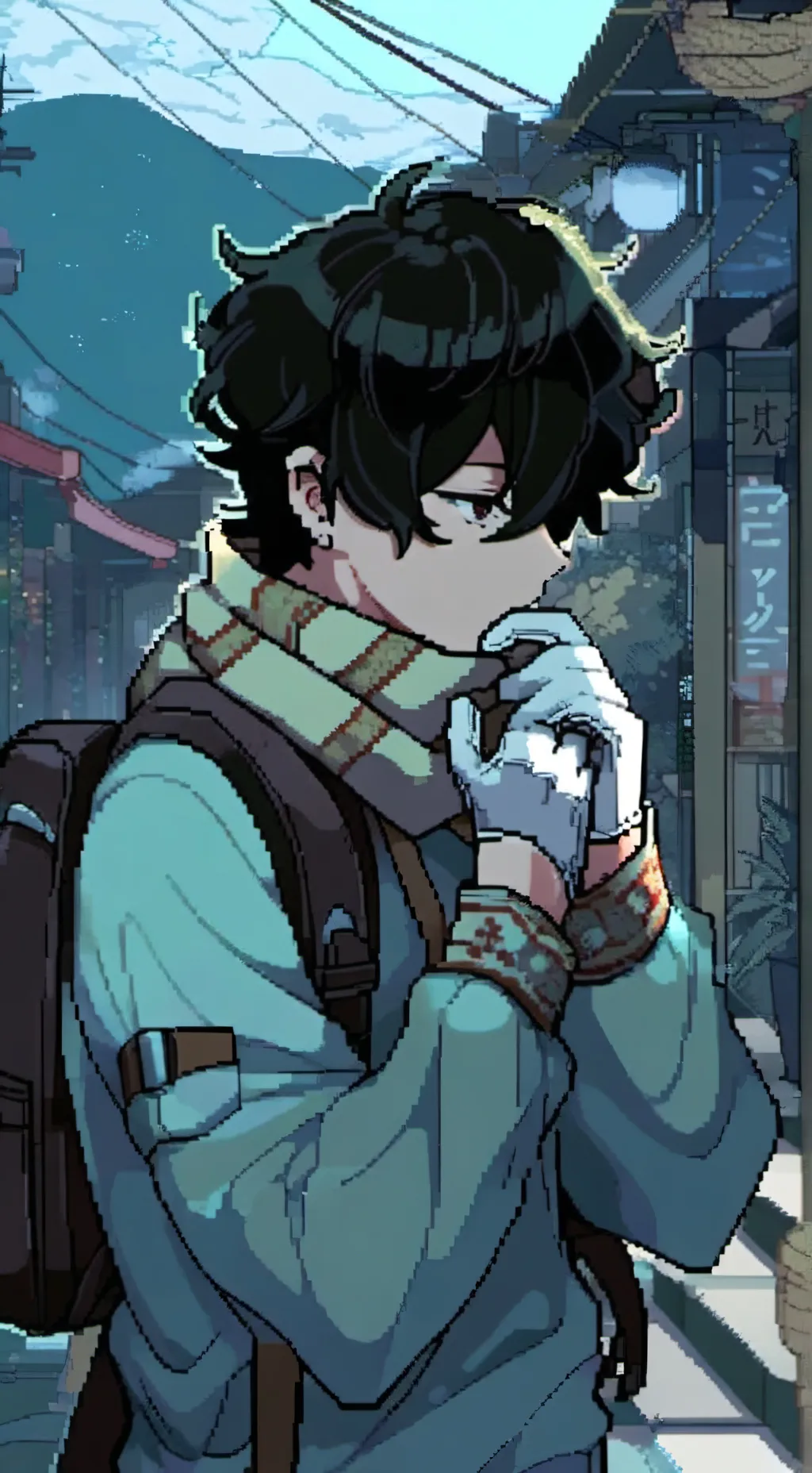 ai character: Deku snaps background