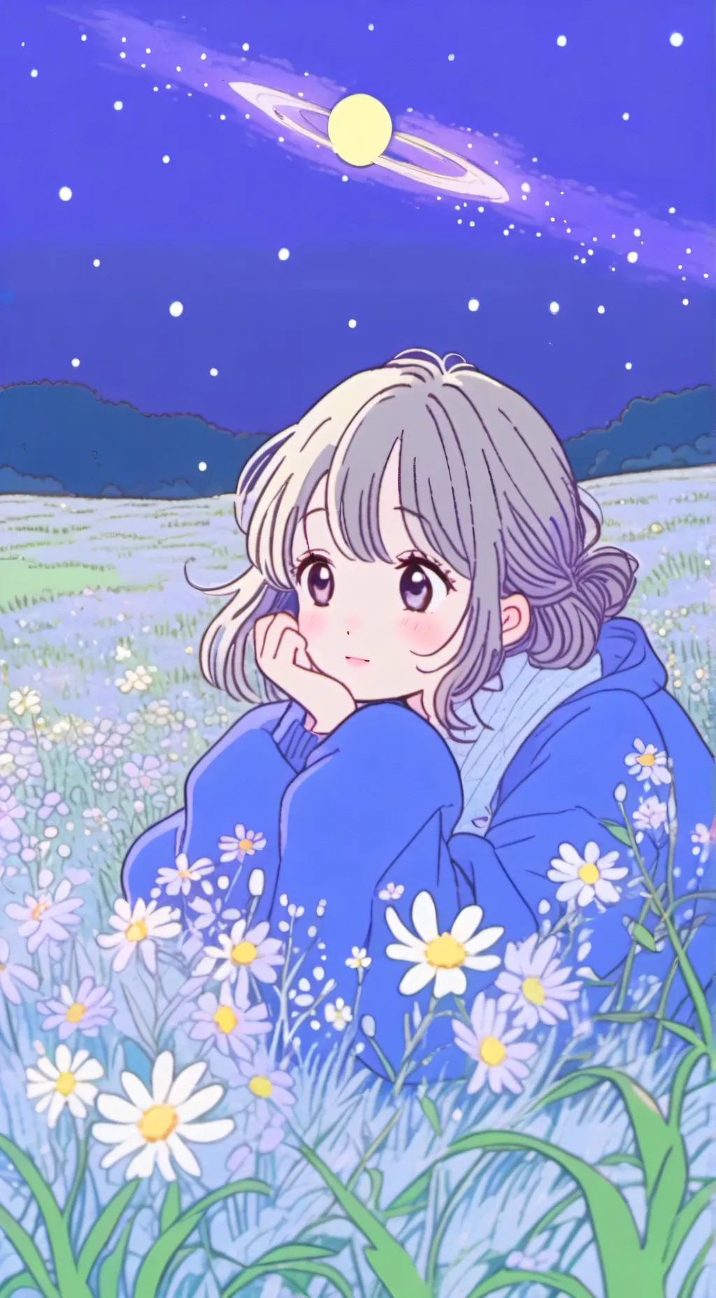 ai character: Luna 🌒 🌌 ✨ background