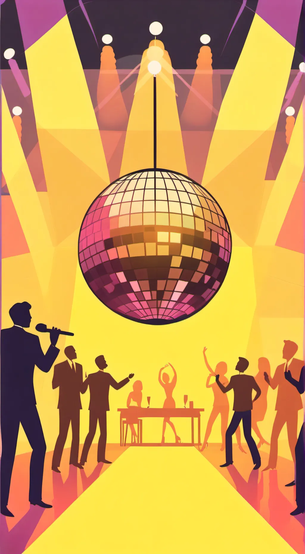 ai character: Disco party!! 🎉  background