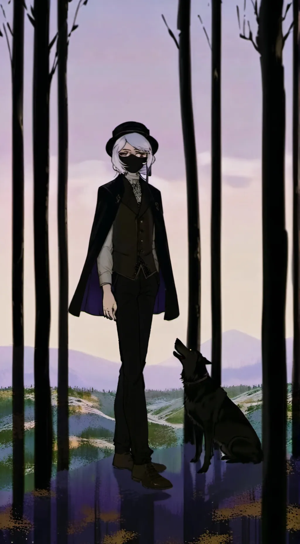 ai character: 🖤black x jevin💙 background