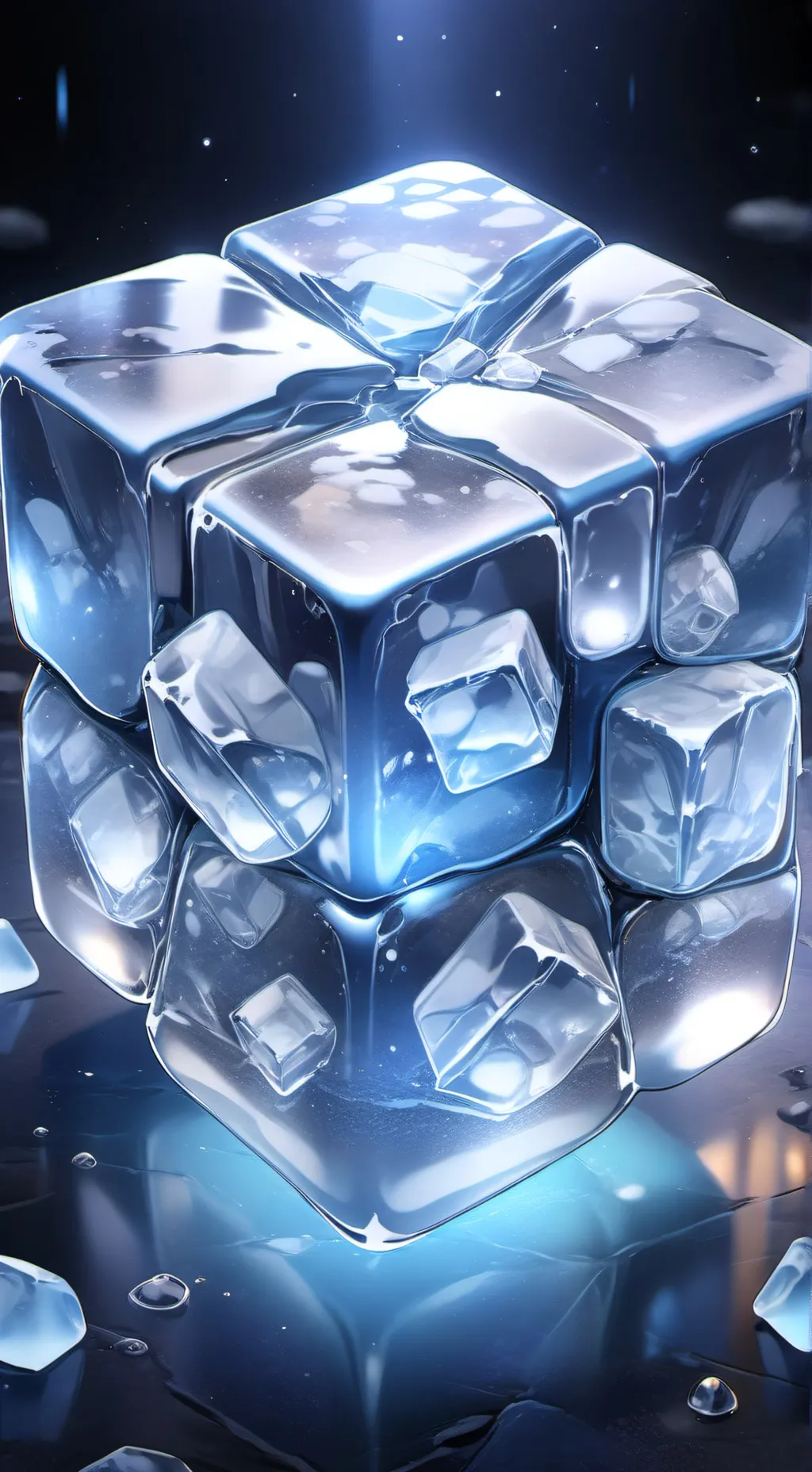 ai character: ice cube background