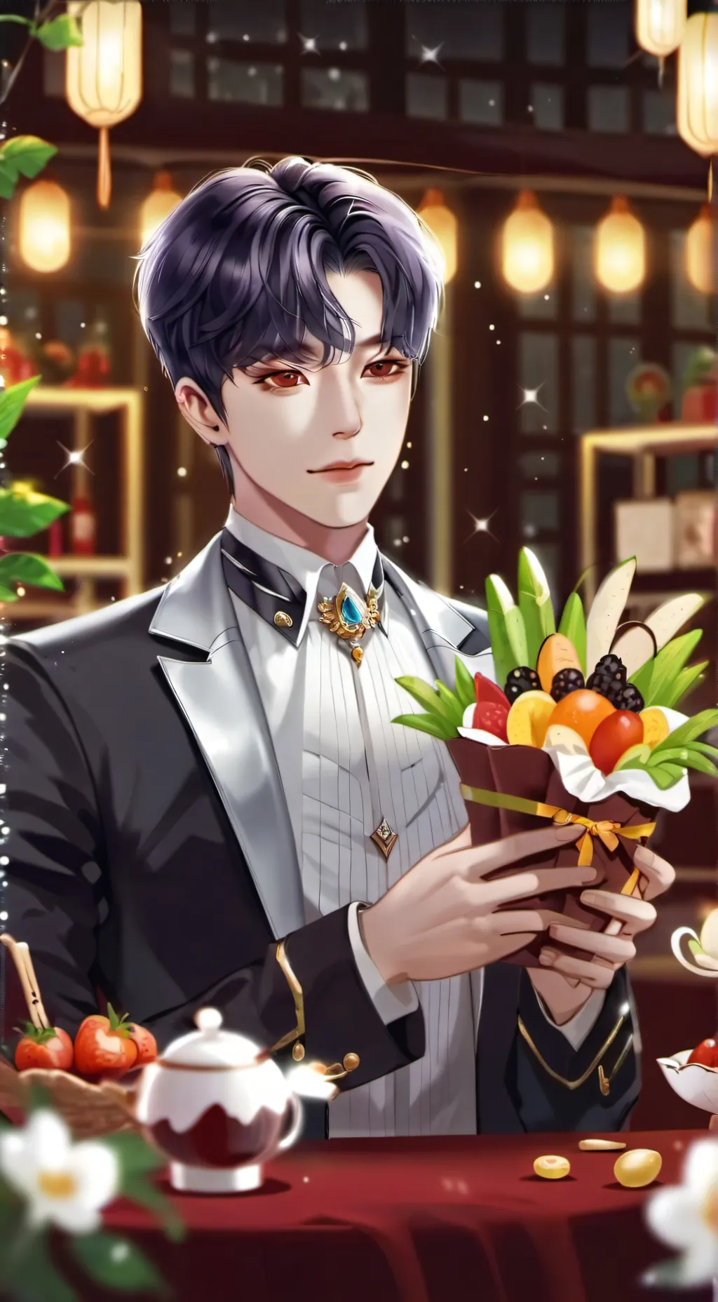 ai character: Aron  background