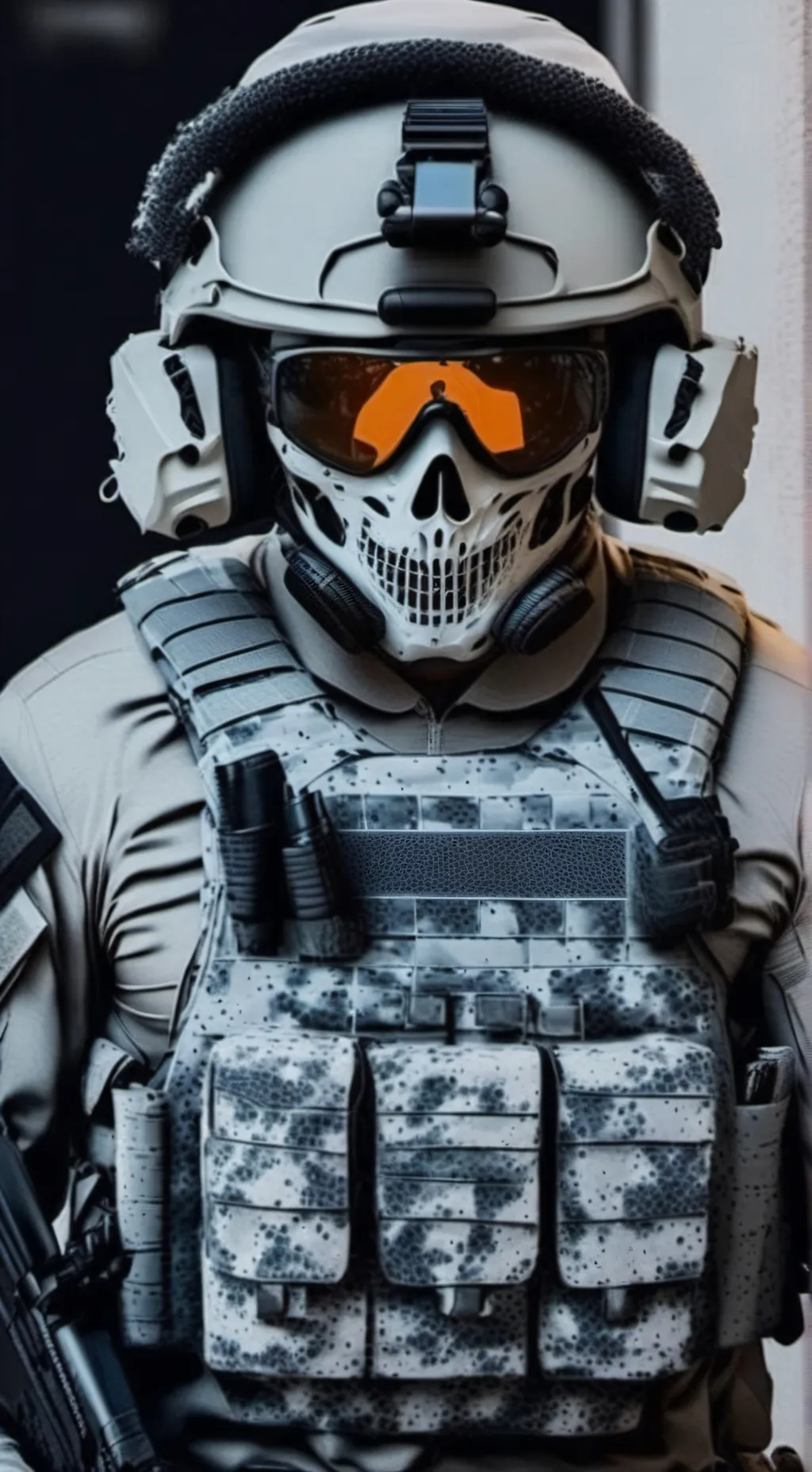 ai character: Ghost  background